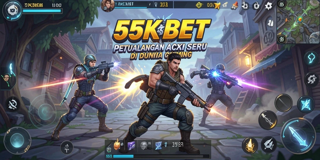 Tampilan screenshot 55KBET dengan aksi bermain yang mendebarkan.