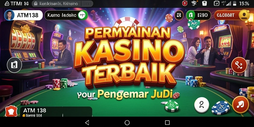 Screenshot gameplay ATM138 menampilkan suasana kasino yang mendebarkan.