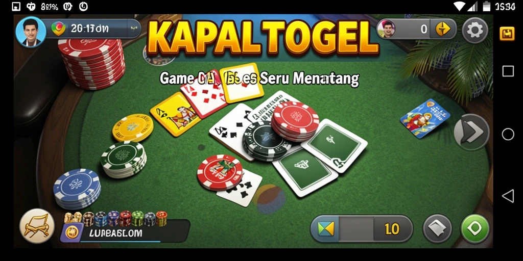 Screenshot utama KAPALTOGEL menampilkan gameplay Gaple yang seru.