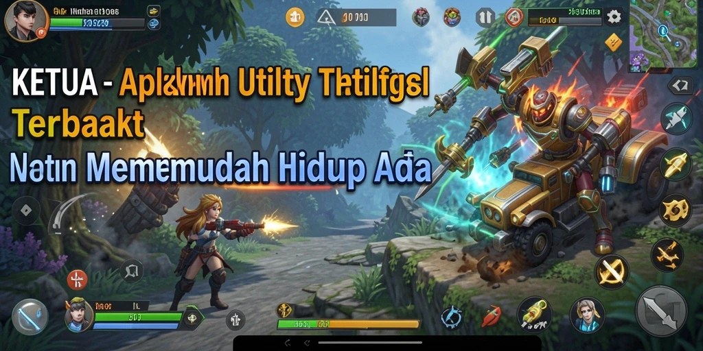 Screenshot utama KETUA menampilkan tampilan antarmuka aplikasi Utility yang menarik.