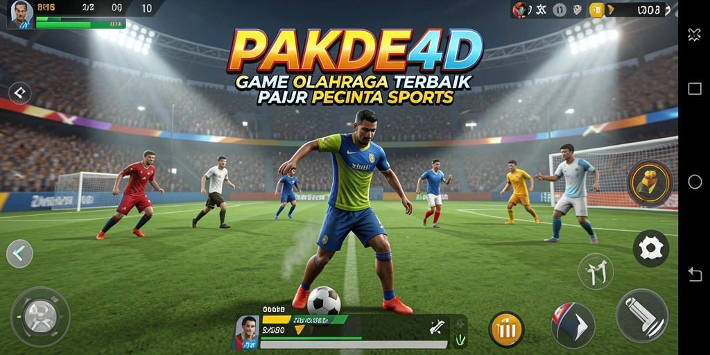Screenshot gameplay PAKDE4D menampilkan aksi menegangkan dalam pertandingan olahraga.