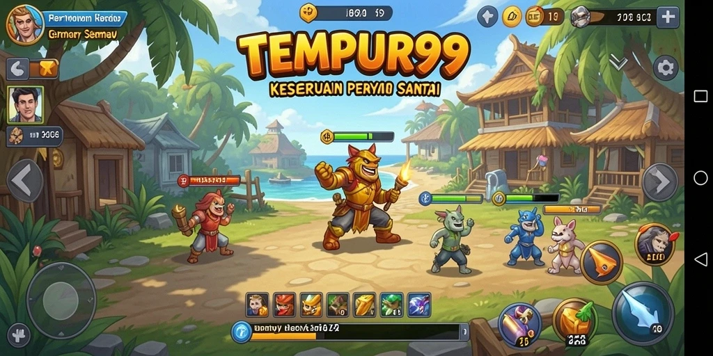 Tangkapan layar yang menunjukkan aksi gameplay santai dalam TEMPUR99.