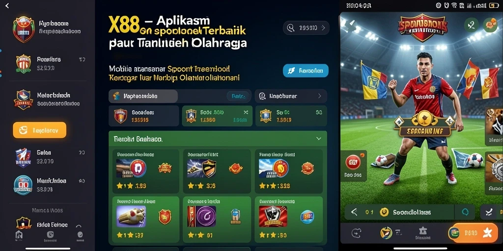 Tampilan menarik dari permainan taruhan olahraga di X88.